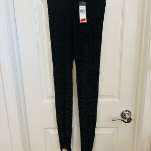 BCBGMaxAzria Black and Silver Leggings
